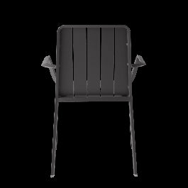 IDAHO NATERIAL ANTHRACITE ALUMINUM ARMCHAIR WITH ARMS