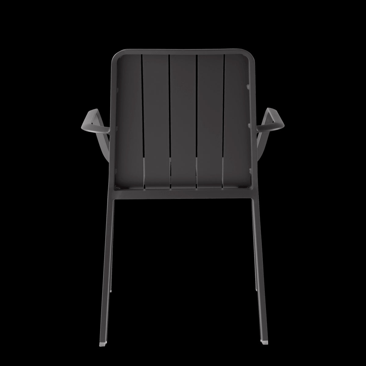 IDAHO NATERIAL ANTHRACITE ALUMINUM ARMCHAIR WITH ARMS