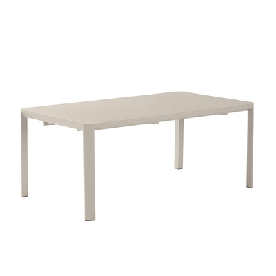 Idaho Naterial extendable table, all-aluminium, 180/240 x 100 cm, beige