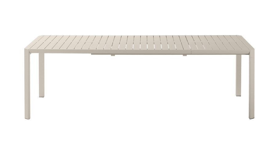 Idaho Naterial extendable table, all-aluminium, 180/240 x 100 cm, beige