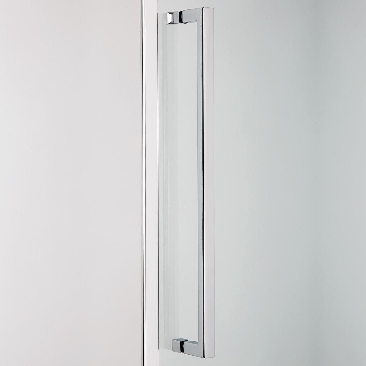 Bricocenter PORTA SCORREVOLE 2 ANTE RECORD L 112-116 CM CRISTALLO TRASPARENTE 6 MM CROMO