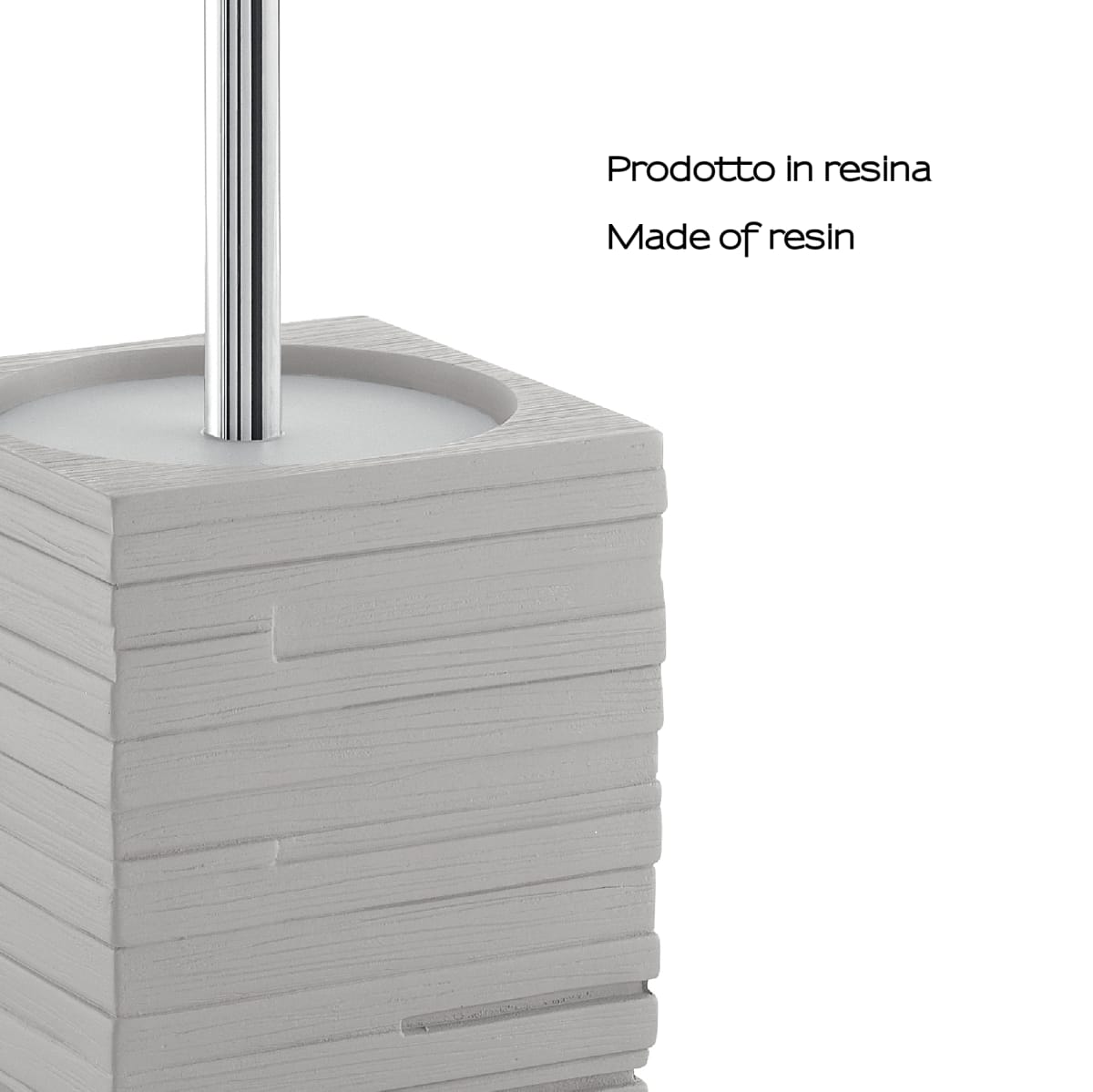 GREY SQUARE TOILET BRUSH HOLDER