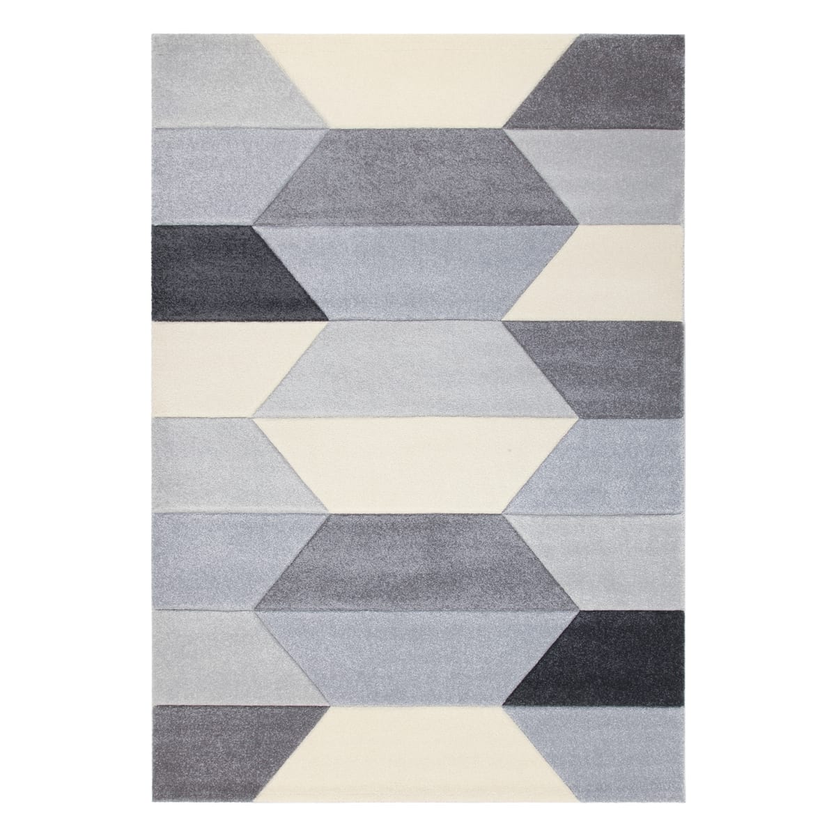 Geometric Carve rug, 60x120, short-pile polypropylene