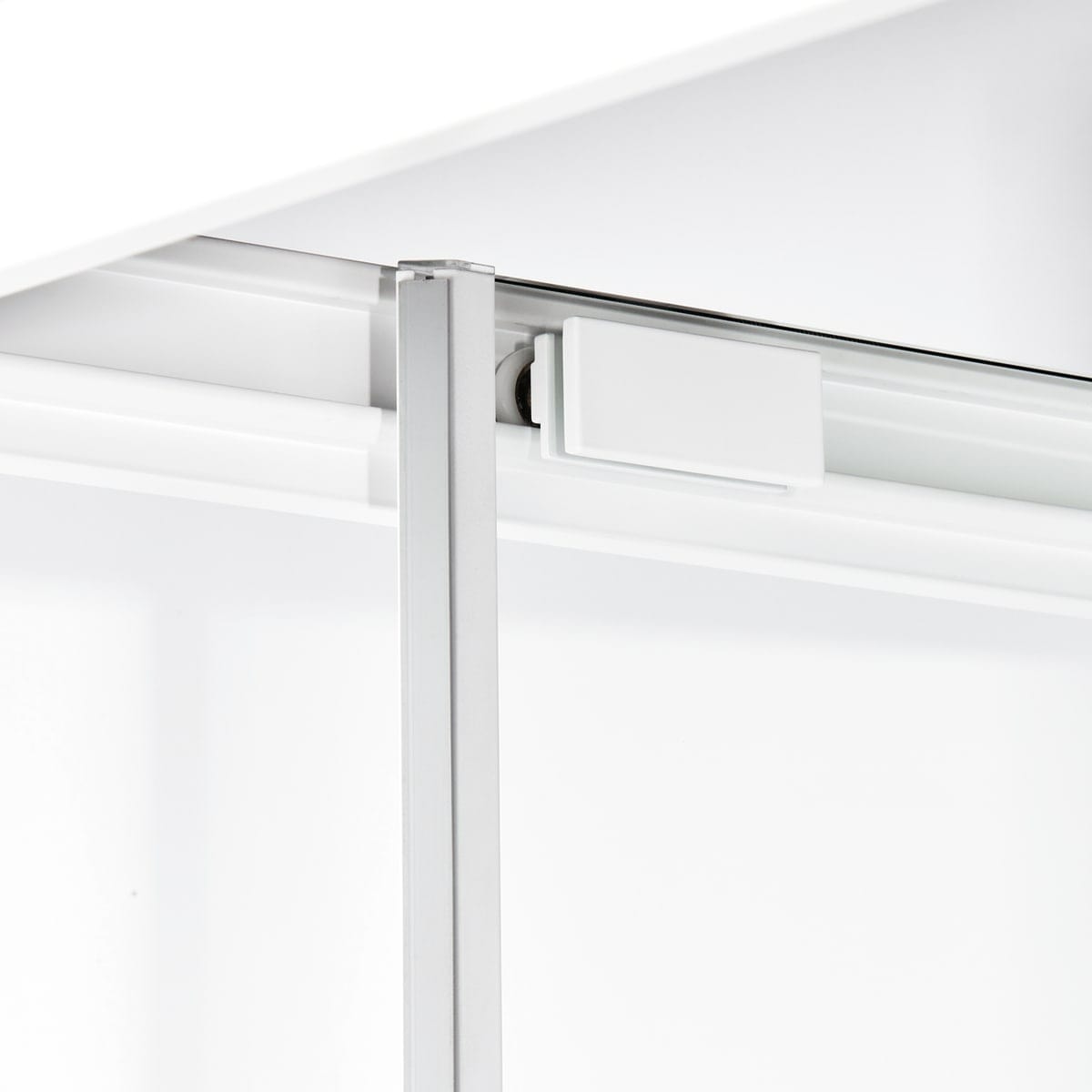 Bricocenter PORTA SCORREVOLE 2 ANTE RECORD L 147-151 CM CRISTALLO TRASPARENTE 6 MM BIANCO