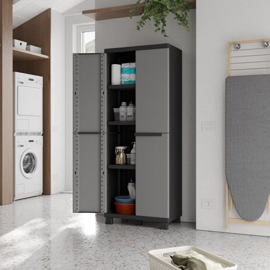 Bricocenter HIGH TRANSFORMABLE RESIN WARDROBE 170X68X39CM SPACEO GREY