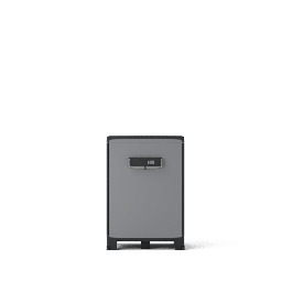 LOW RESIN CUPBOARD 93X65X39CM BLACK GREY SPACEO