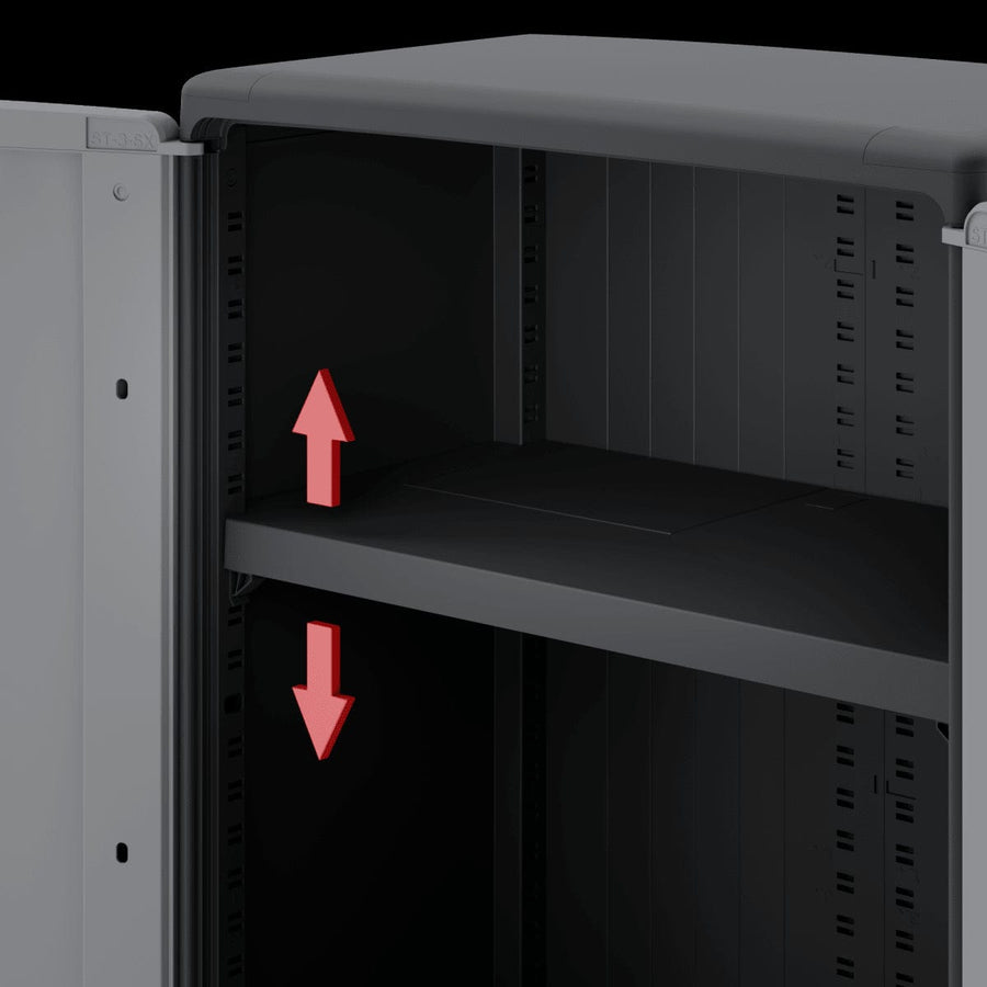 Bricocenter LOW RESIN CUPBOARD 93X65X39CM BLACK GREY SPACEO
