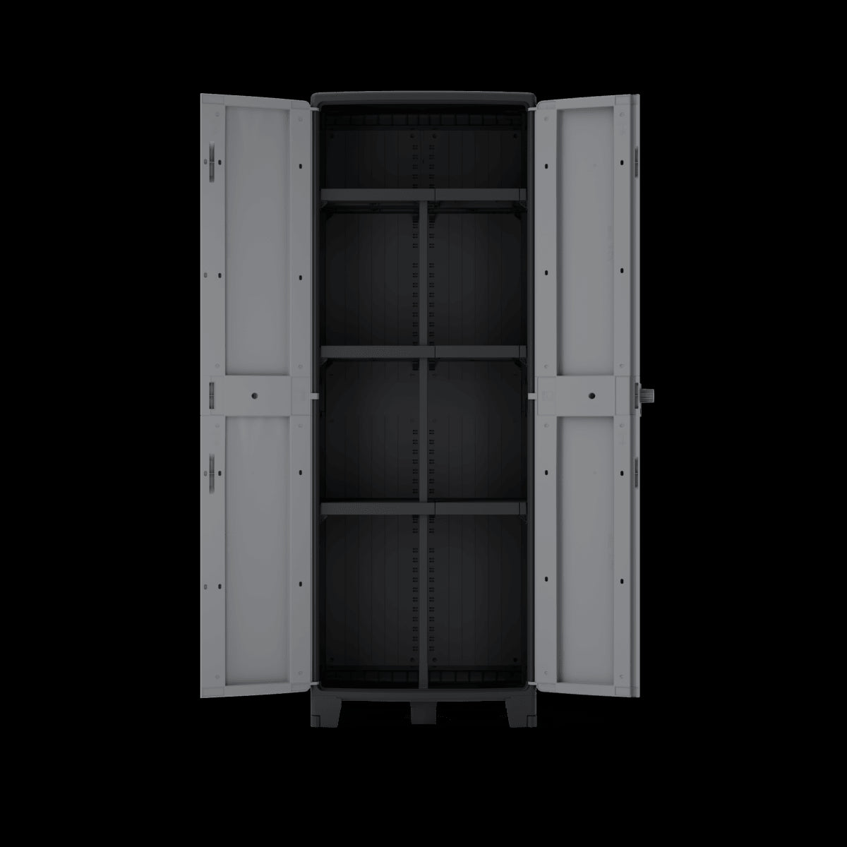 HIGH RESIN CUPBOARD 180X65X39CM BLACK GREY SPACEO