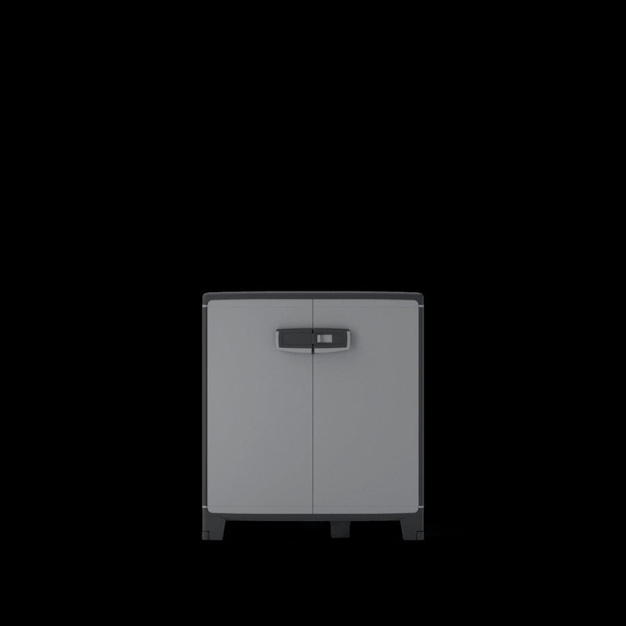 Bricocenter LOW RESIN CABINET XL 93X85X52CM BLACK GREY SPACEO