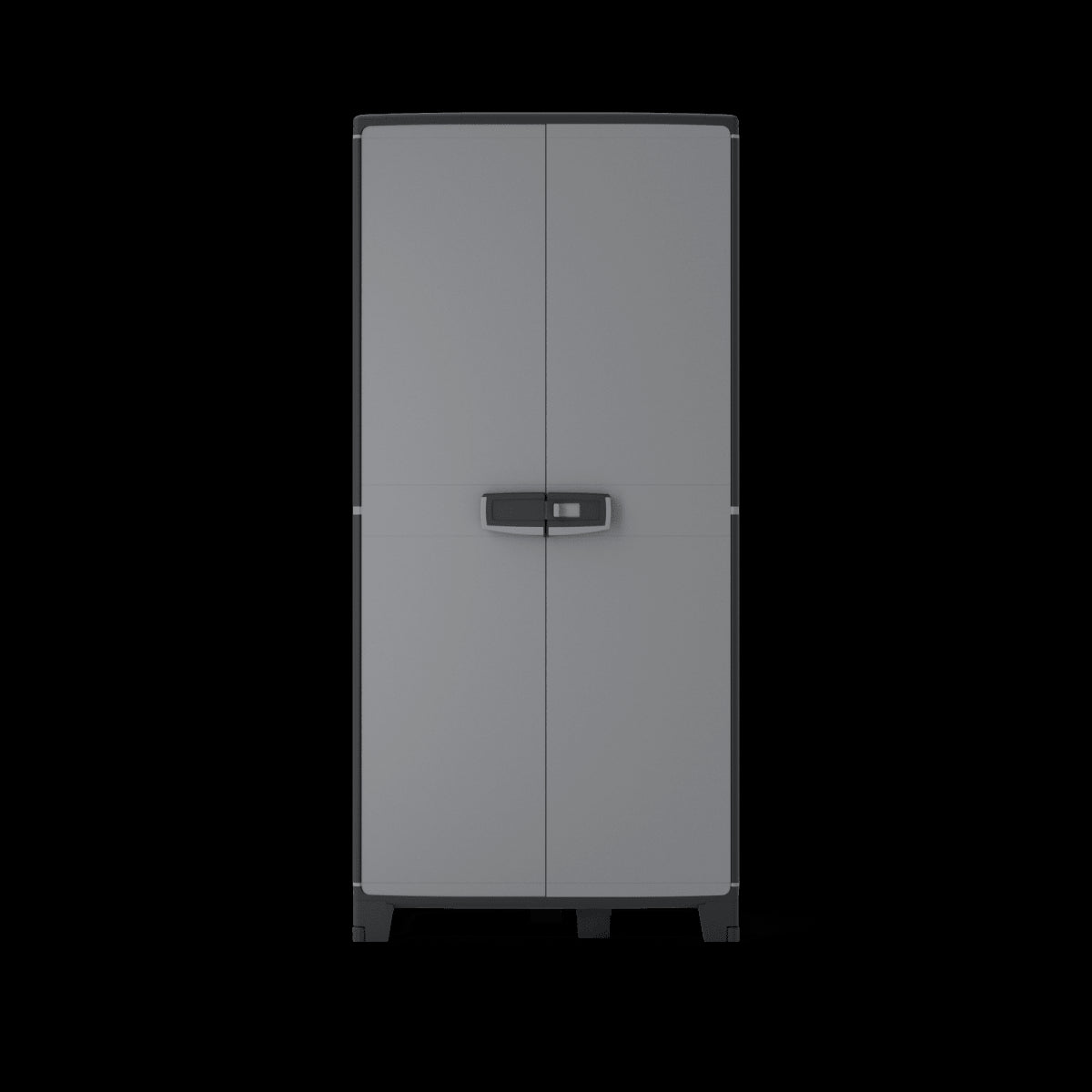 HIGH RESIN CUPBOARD 180X85X52CM BLACK GREY SPACEO