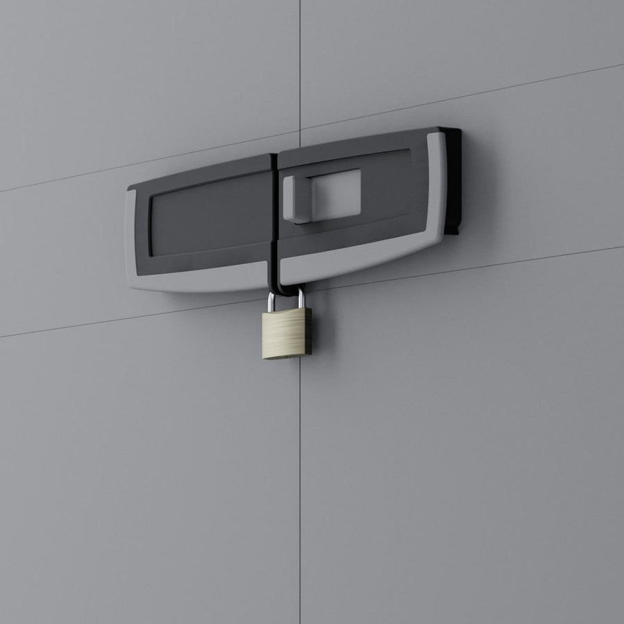 Bricocenter HIGH RESIN CUPBOARD 180X85X52CM BLACK GREY SPACEO