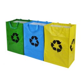 SET 3 PLASTIC BAGS 3X50L FOR RECYCLING COLLECTION