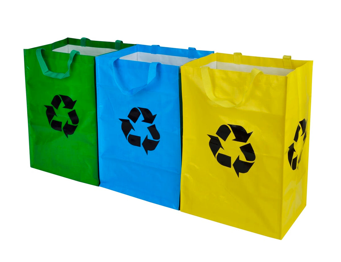 SET 3 PLASTIC BAGS 3X50L FOR RECYCLING COLLECTION