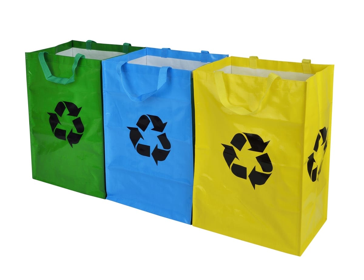 Bricocenter SET 3 PLASTIC BAGS 3X50L FOR RECYCLING COLLECTION