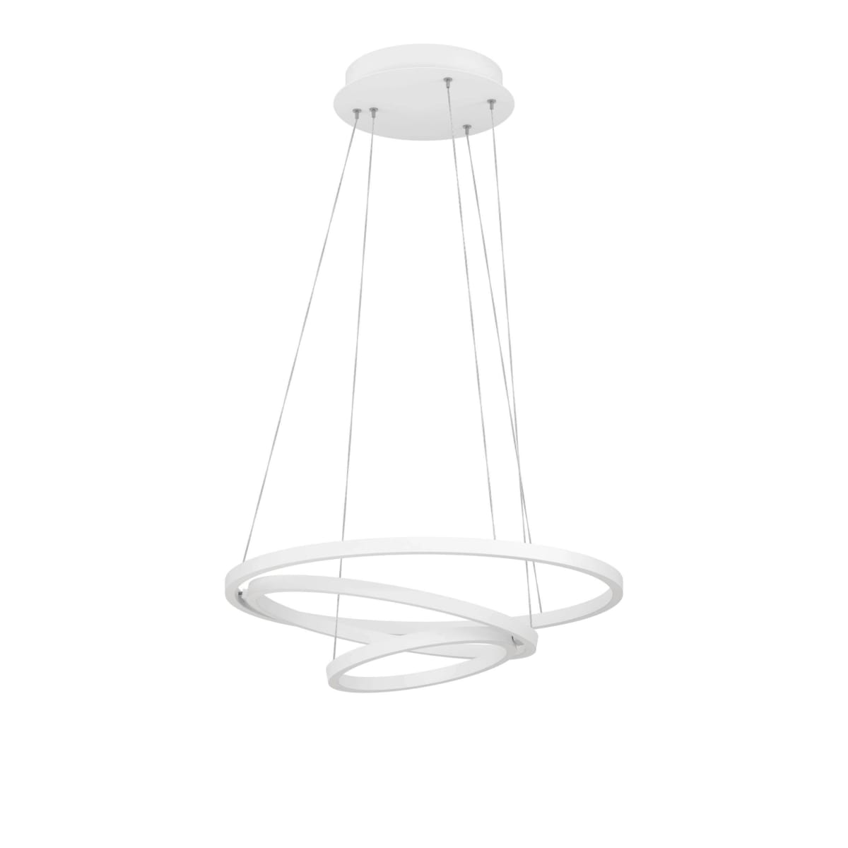 Bricocenter LOBINERO ALUMINIUM CHANDELIER WHITE D58 H110CM LED 43W CCT