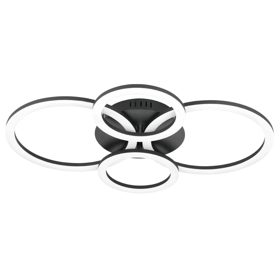 Bricocenter PARRAPOS METAL CEILING LAMP BLACK 61,4X45 LED41W CCT SMART