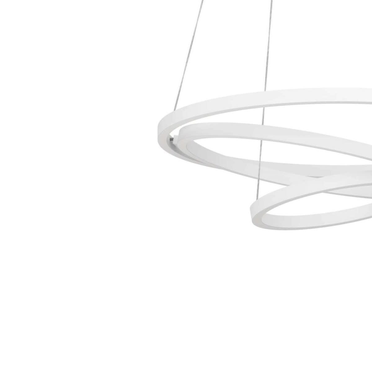 Bricocenter LOBINERO ALUMINIUM CHANDELIER WHITE D58 H110CM LED 43W CCT