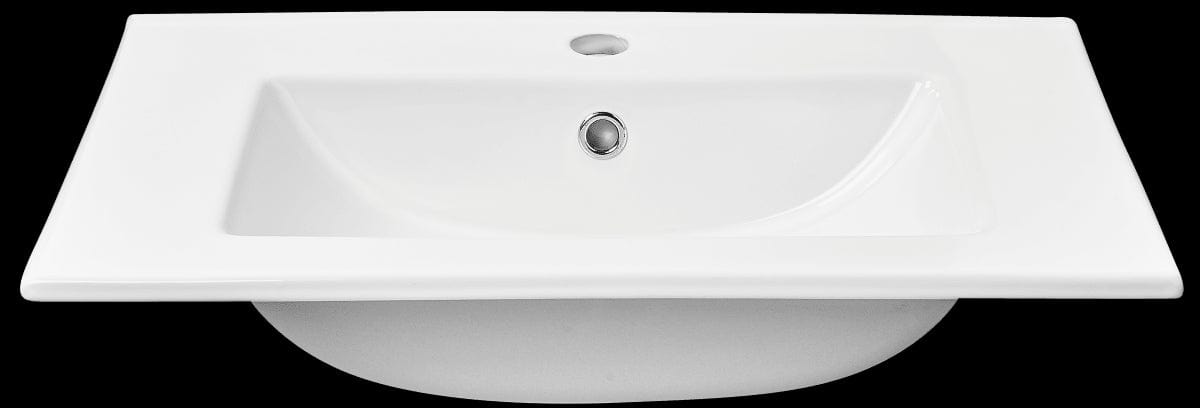 Bricocenter NEW ESSENTIAL SENSEA RECESSED WASHBASIN CERAMIC SQUARED WHITE L61 H16 P46