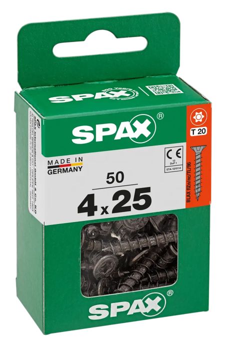 SPAX TSP T-STAR PLUS BLACKS 4X25 M 50 PCS
