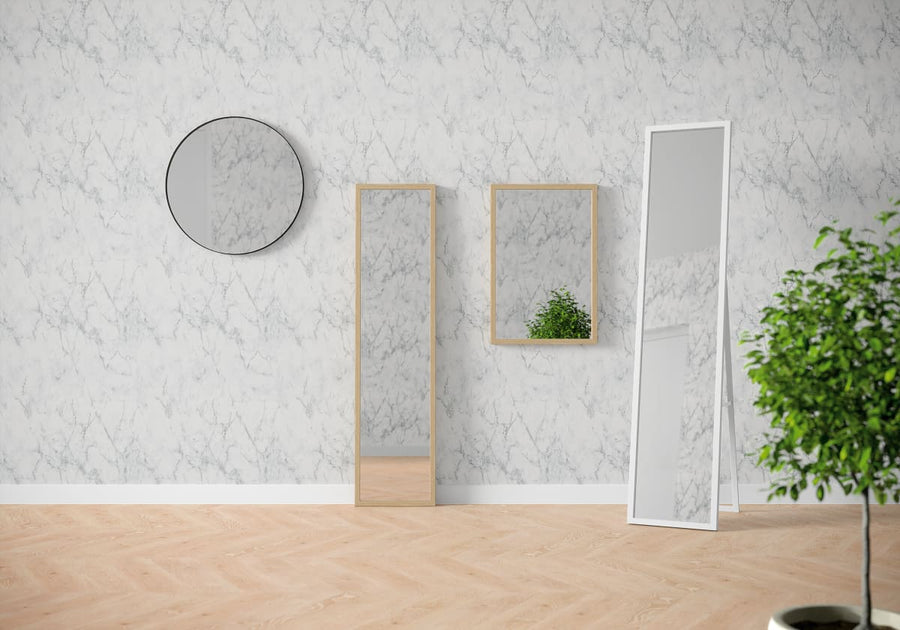 MILO STANDING MIRROR 30X140 WHITE