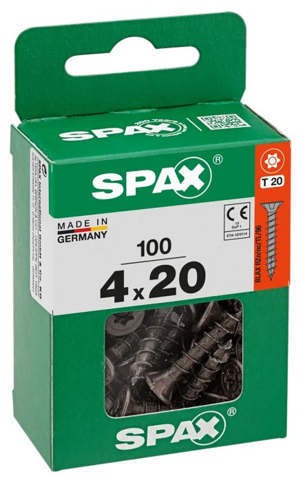 SPAX TSP T-STAR PLUS BLACKS 4X20 M 100 PCS