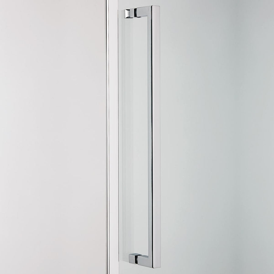 Bricocenter SLIDING DOOR 2 DOORS RECORD L 117-121 CM CRYSTAL CLEAR 6MM CHROME