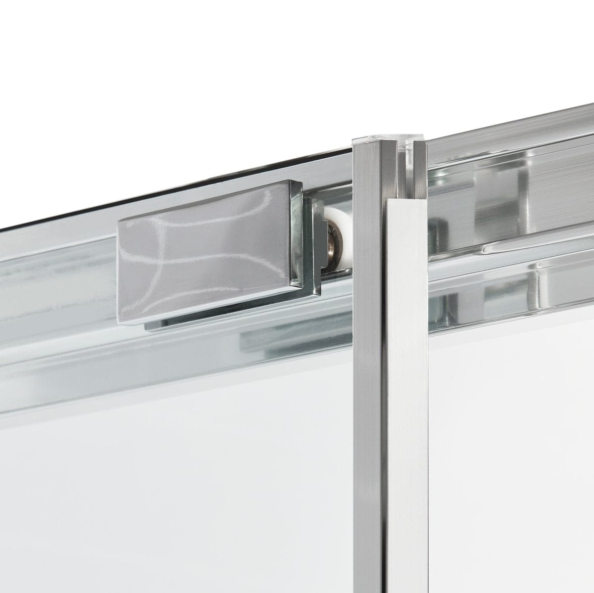 Bricocenter SLIDING DOOR 2 DOORS RECORD L 117-121 CM CRYSTAL CLEAR 6MM CHROME