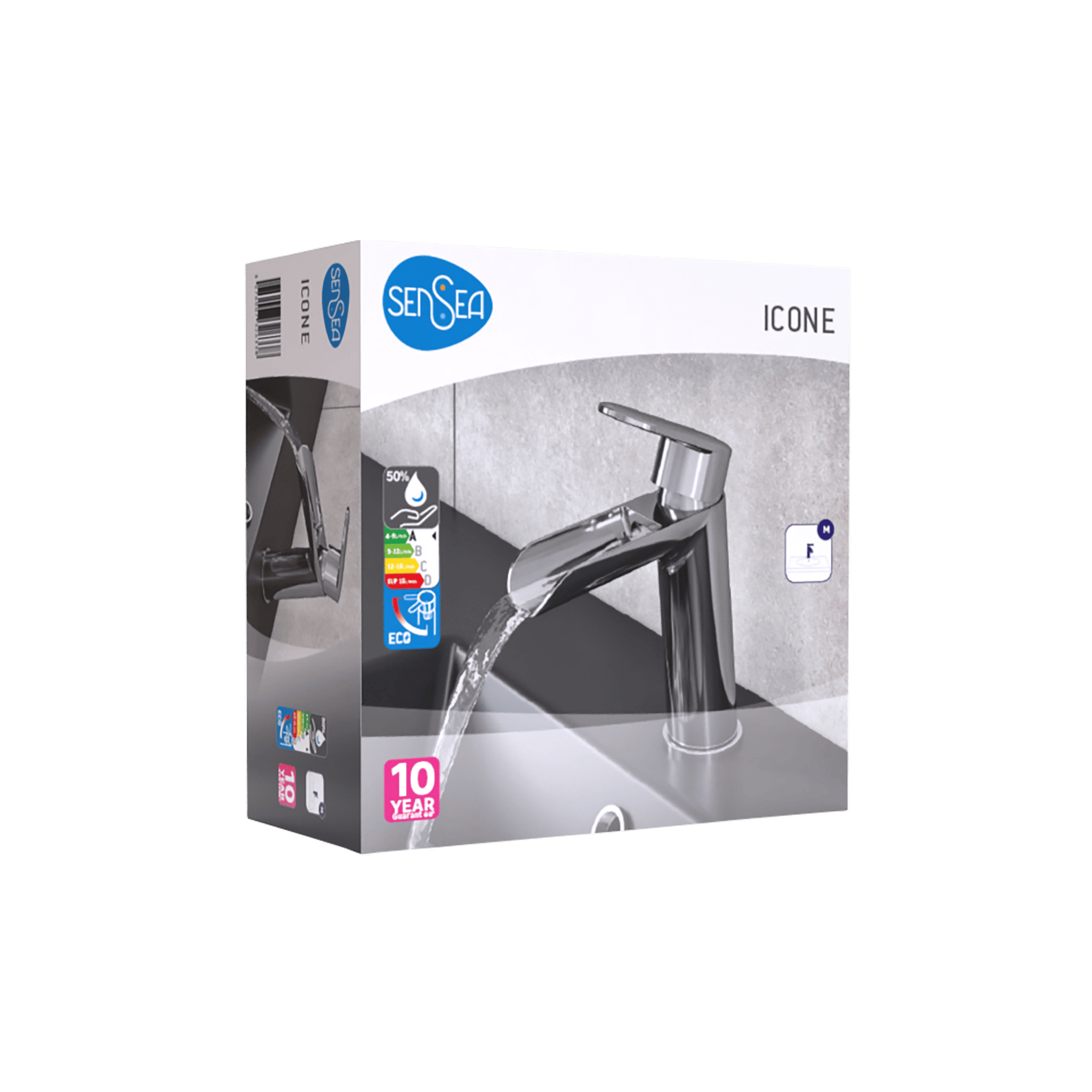 BASIN MIXER ICONS WATERFALL SENSEA CHROME