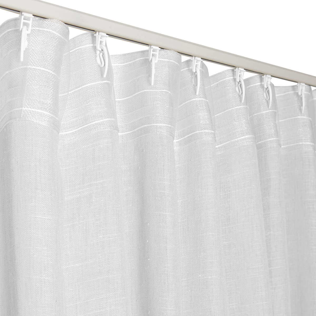 CAMBRIA WHITE FILTER CURTAIN 200X280CM WITH WEBBING AND CONCEALED LOOP