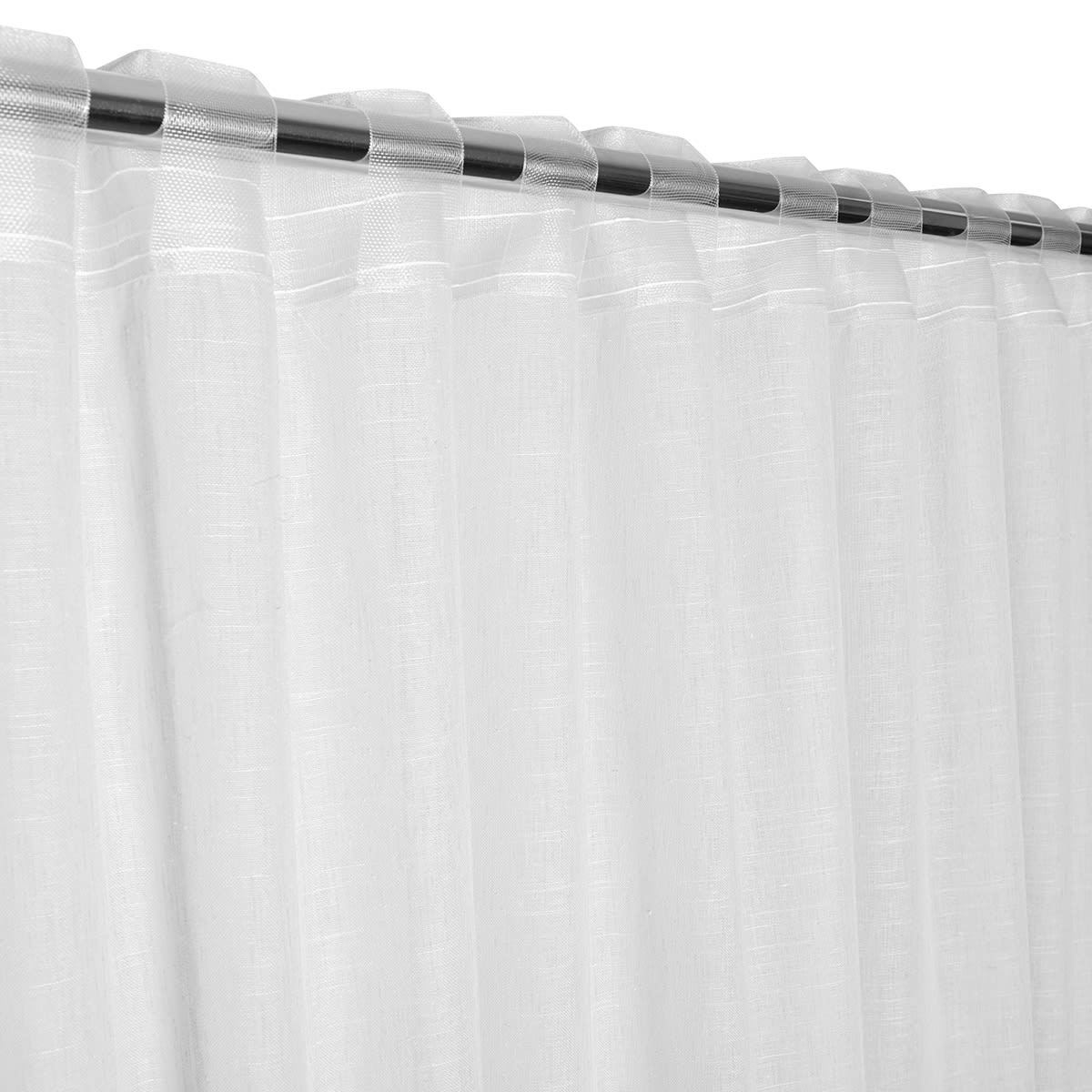 CAMBRIA WHITE FILTER CURTAIN 200X280CM WITH WEBBING AND CONCEALED LOOP