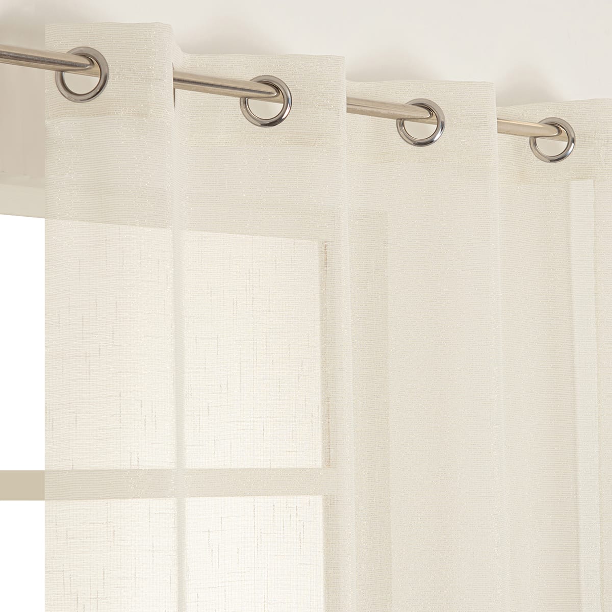 Bricocenter HARLANA CREAM FILTER CURTAIN 140X280 CM WITH EYELETS