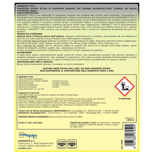 Bricocenter ORGANIC MOSQUITO REPELLENT INSECTICIDE REVANOL READY 1 LITER