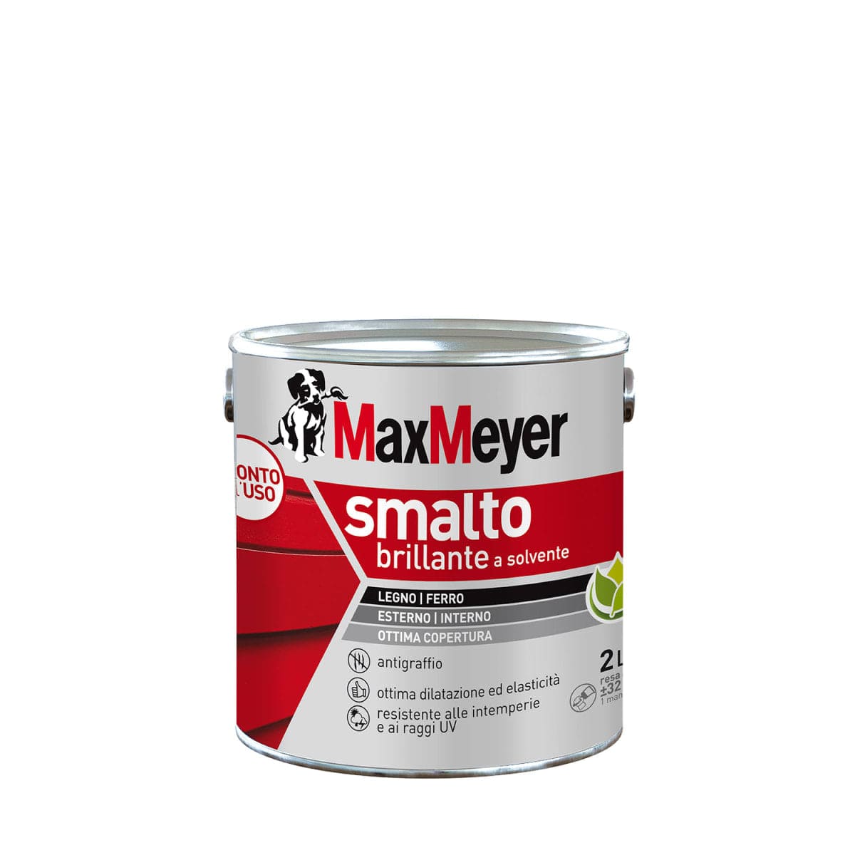 Bricocenter BRILLIANT WHITE SOLVENT ENAMEL R9010 MM 2LT
