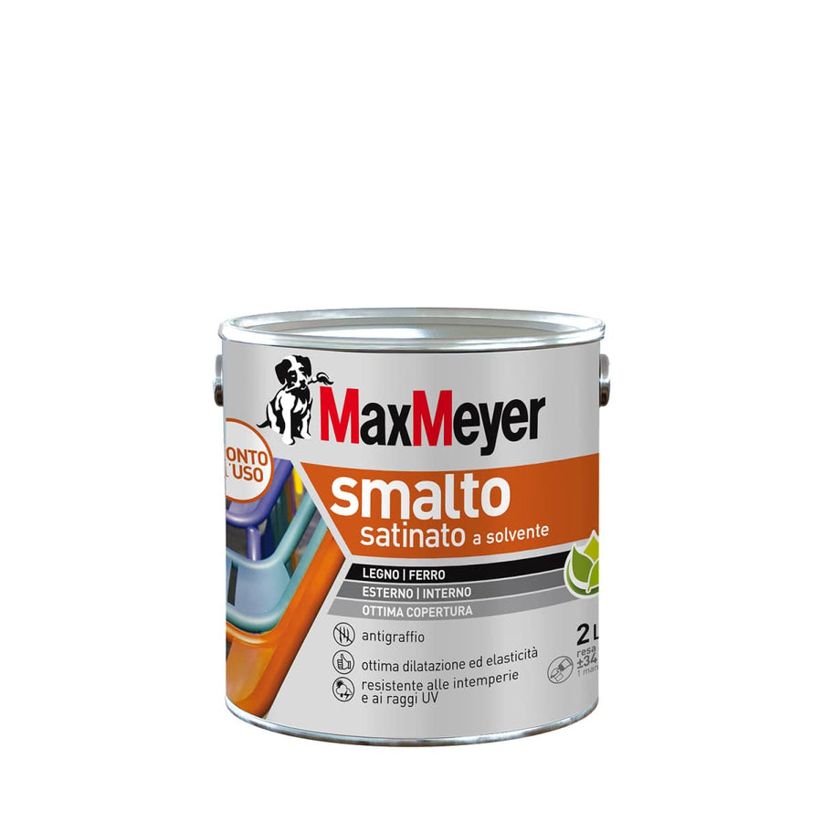 Bricocenter SATIN WHITE SOLVENT ENAMEL R9010 MM 2 LT