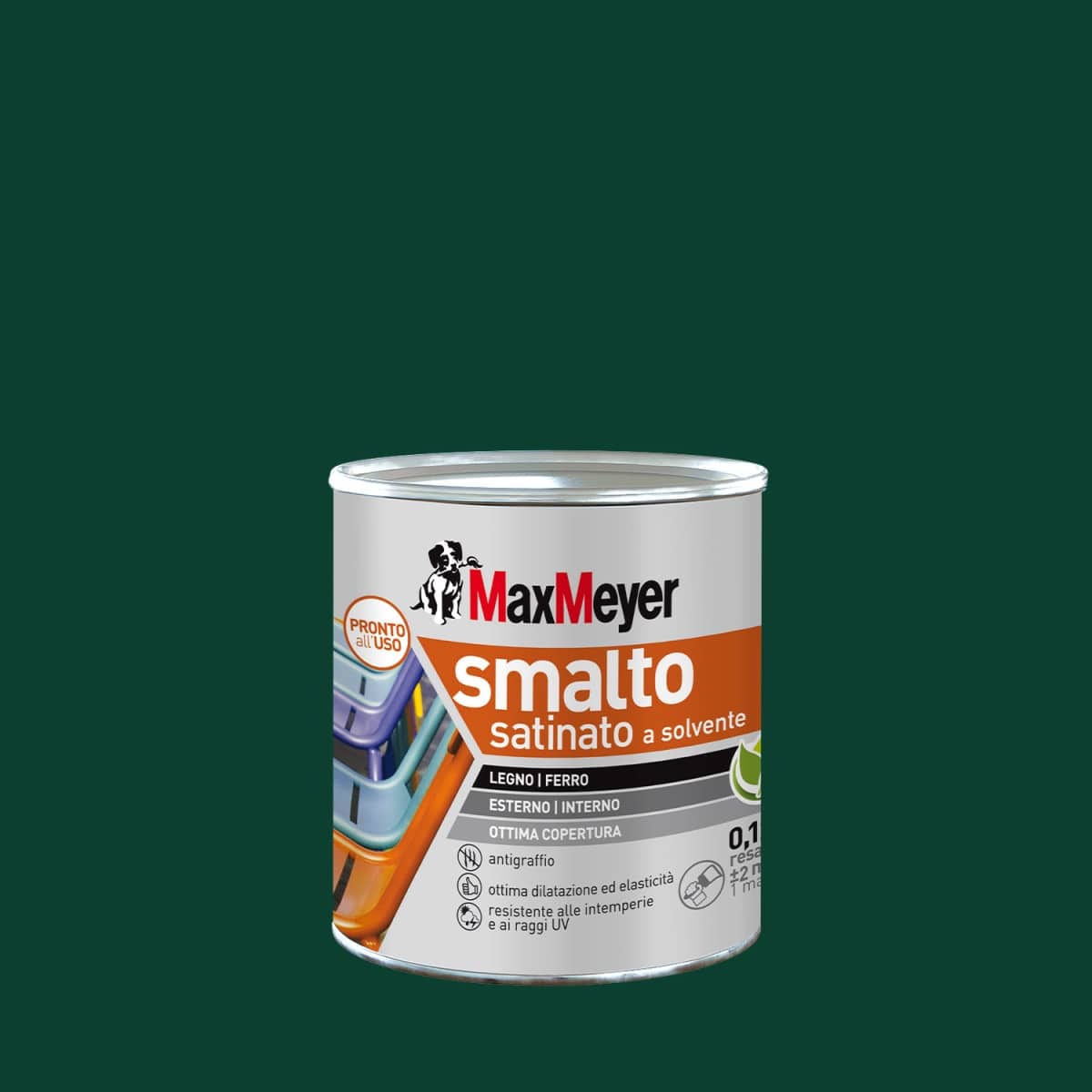 Bricocenter R6005 MM 125ML SATIN MOSS SOLVENT ENAMEL