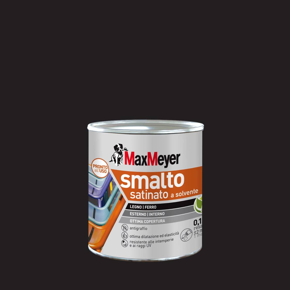 Bricocenter SATIN BLACK SOLVENT ENAMEL R9005 MM 125ML