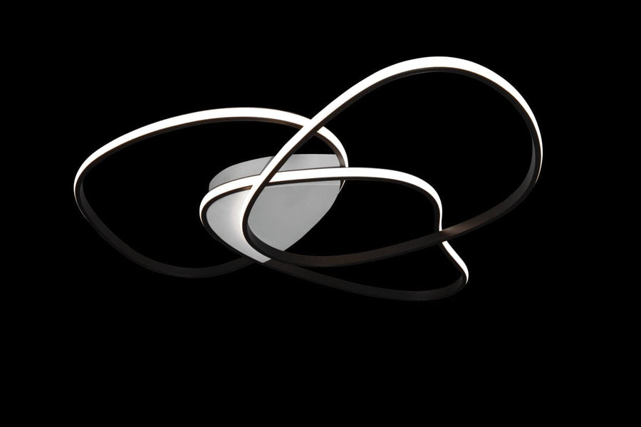 Bricocenter CEILING LIGHT RACHEL ALUMINIUM BLACK D80 CM LED 78W CCT DIMMABLE