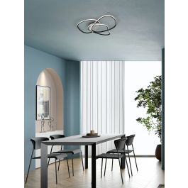 CEILING LIGHT RACHEL ALUMINIUM BLACK D80 CM LED 78W CCT DIMMABLE