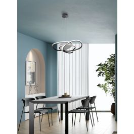 RACHEL BLACK ALUMINUM CHANDELIER D60 CM LED 58W CCT DIMMABLE