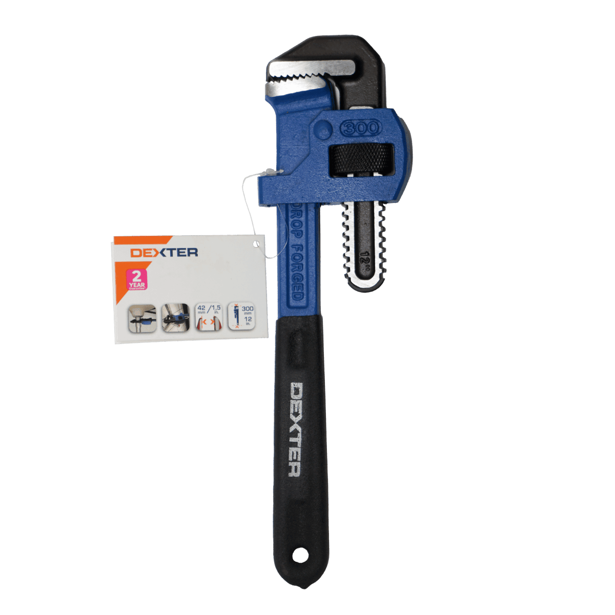 STILLSON WRENCH OPENING 28MM FORGED STEEL, LENGTH 250MM