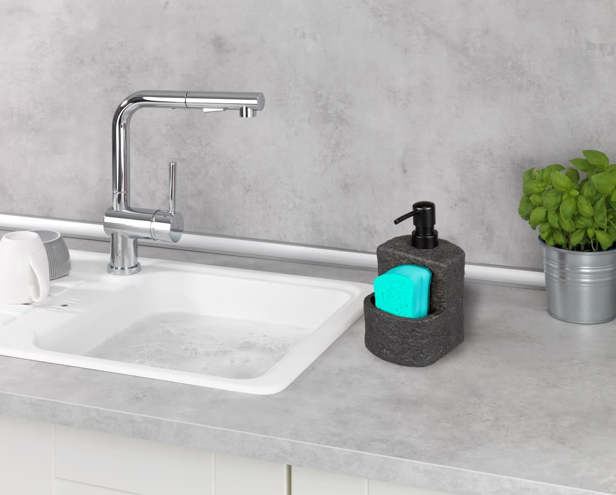 Bricocenter FESTIVAL STONE BLACK FESTIVAL DISHWASHING LIQUID DISPENSER