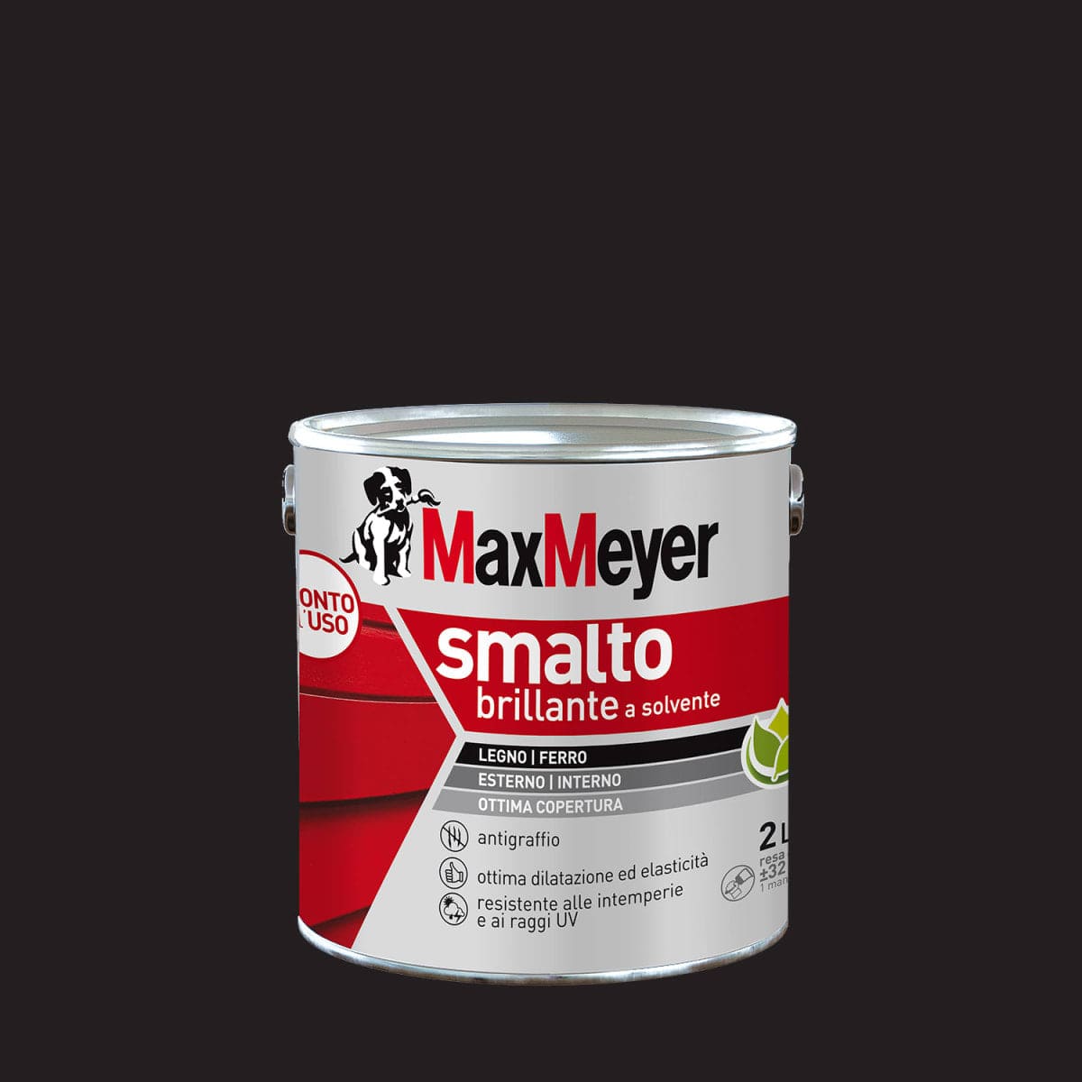 Bricocenter SOLVENT ENAMEL BRIGHT BLACK R9005 MM 2 LT
