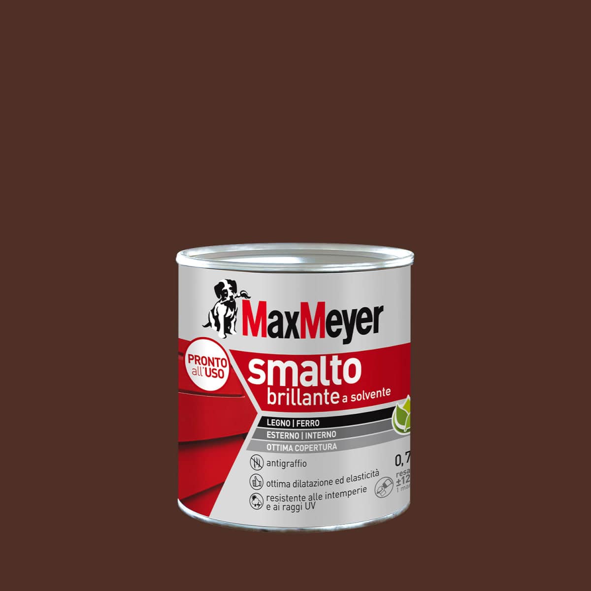 Bricocenter SMALTO SOLVENTE MARRONE BRILLANTE R8016 MM 750ML