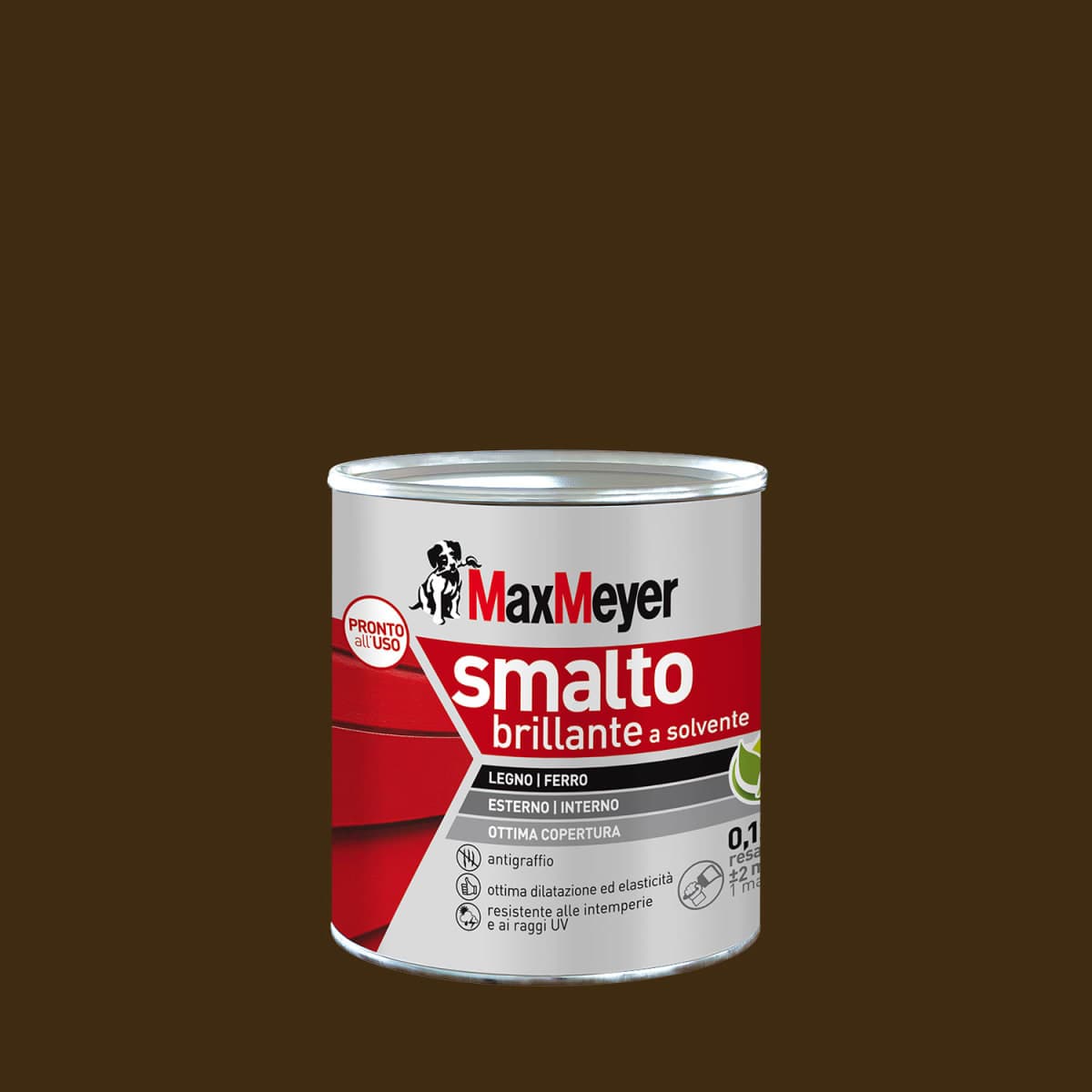 Bricocenter BRILLIANT DARK BROWN SOLVENT ENAMEL R8017 MM 125ML