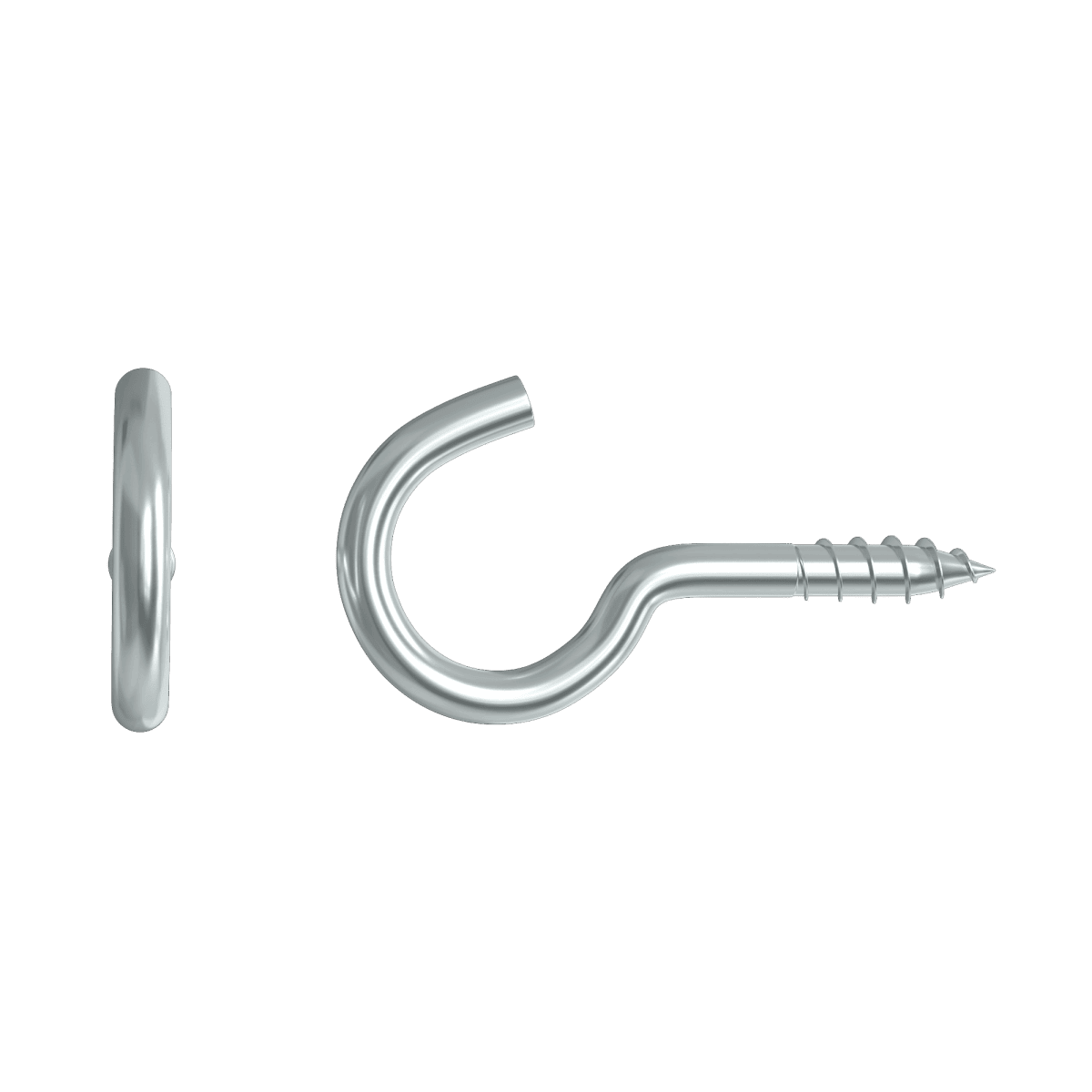 4 SCREW HOOK GALVANISED STEEL 5X40