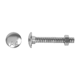 6 BOLTS T. BOMB SQUARE UNDERT STAINLESS A46