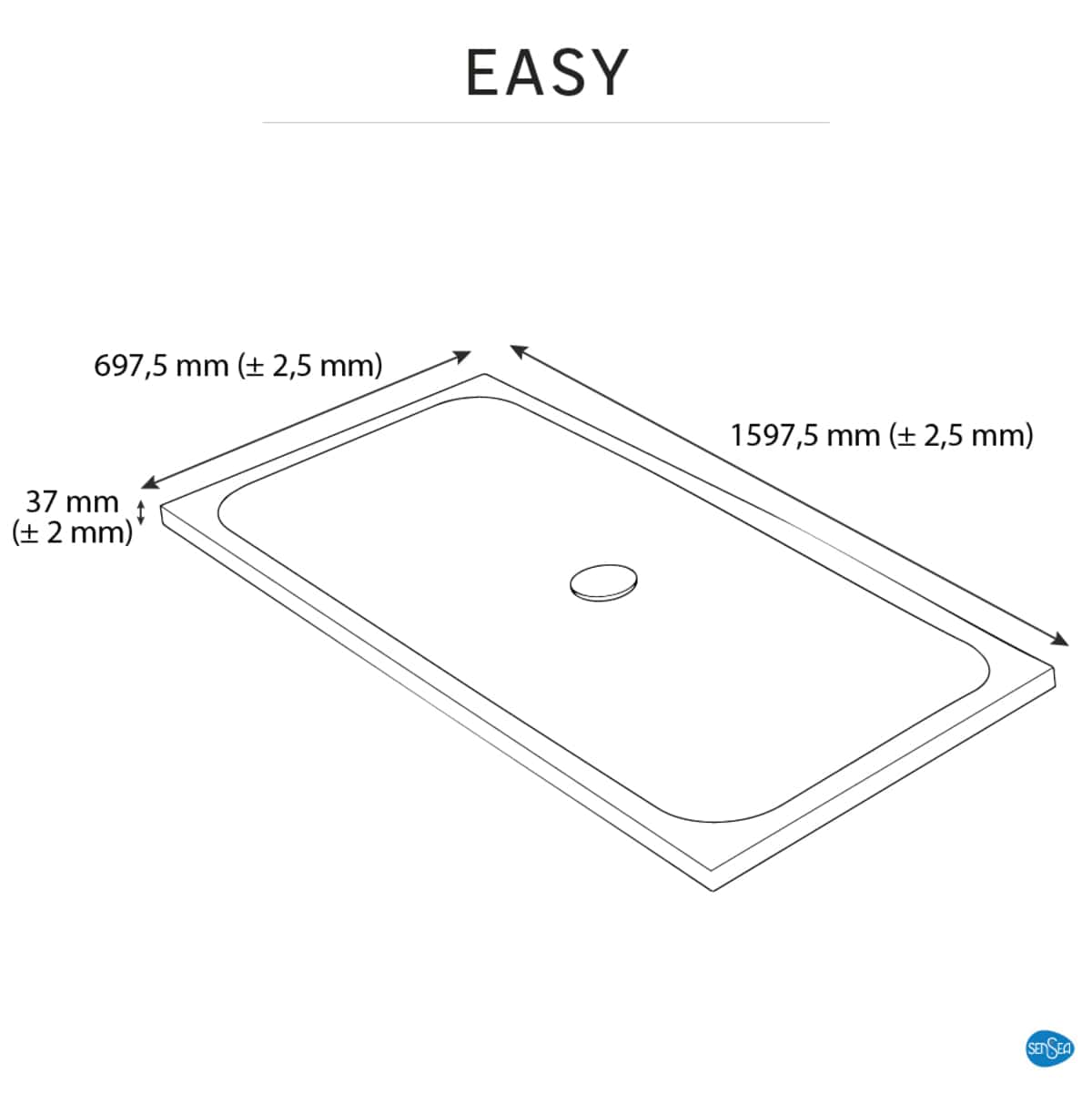 Bricocenter PIATTO DOCCIA EASY BIANCO LUCIDO 70X160