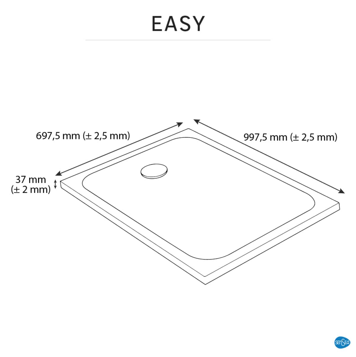 Bricocenter PIATTO DOCCIA EASY BIANCO LUCIDO 70X100