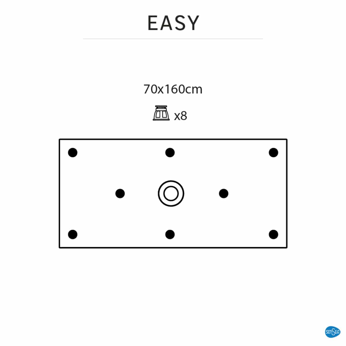 Bricocenter PIATTO DOCCIA EASY BIANCO LUCIDO 70X160