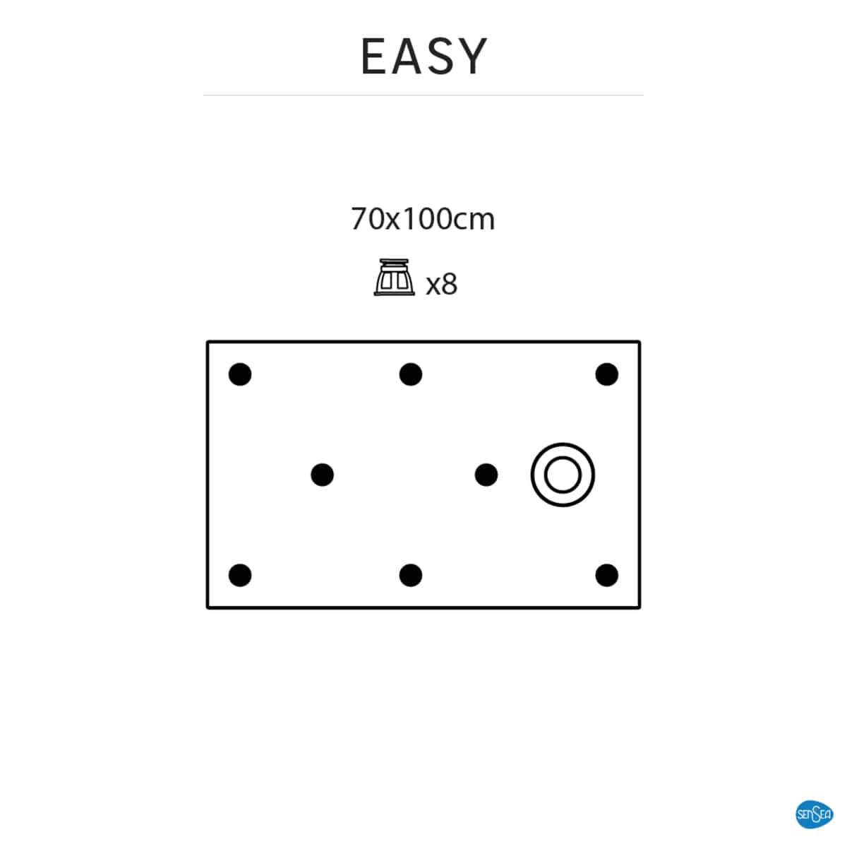 Bricocenter PIATTO DOCCIA EASY BIANCO LUCIDO 70X100